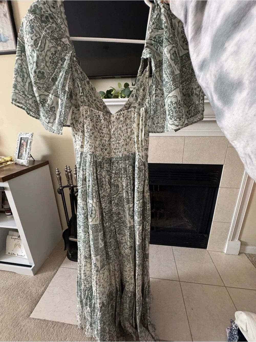 Green Floral Maxi Dress